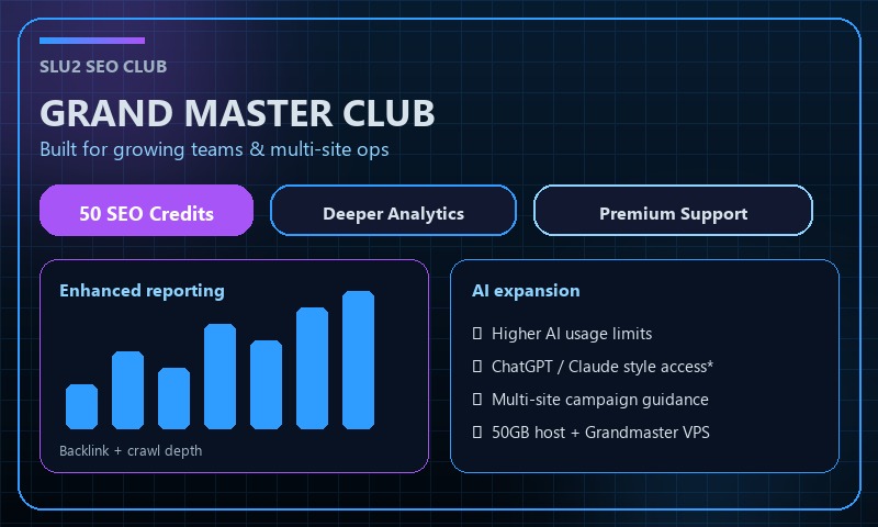 SEO Grand Master Club Monthly Marketing Tools Subscription